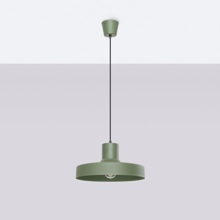 Pendel BILO 1xE27/15W/230V diameter 35 cm grøn