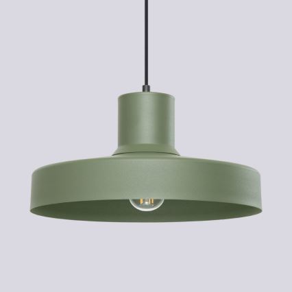 Pendel BILO 1xE27/15W/230V diameter 35 cm grøn