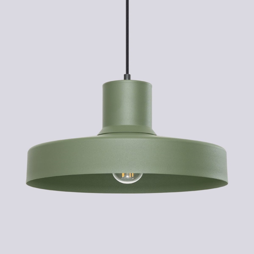 Pendel BILO 1xE27/15W/230V diameter 35 cm grøn