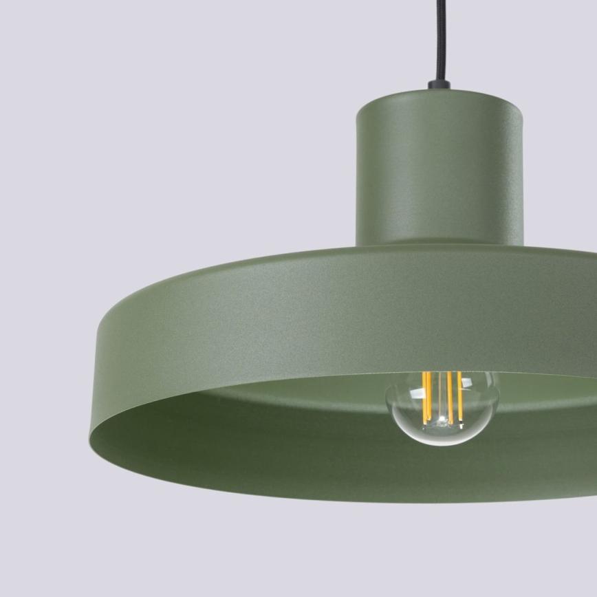 Pendel BILO 1xE27/15W/230V diameter 35 cm grøn