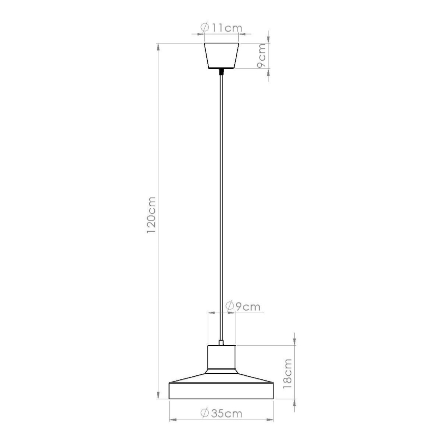 Pendel BILO 1xE27/15W/230V diameter 35 cm grøn