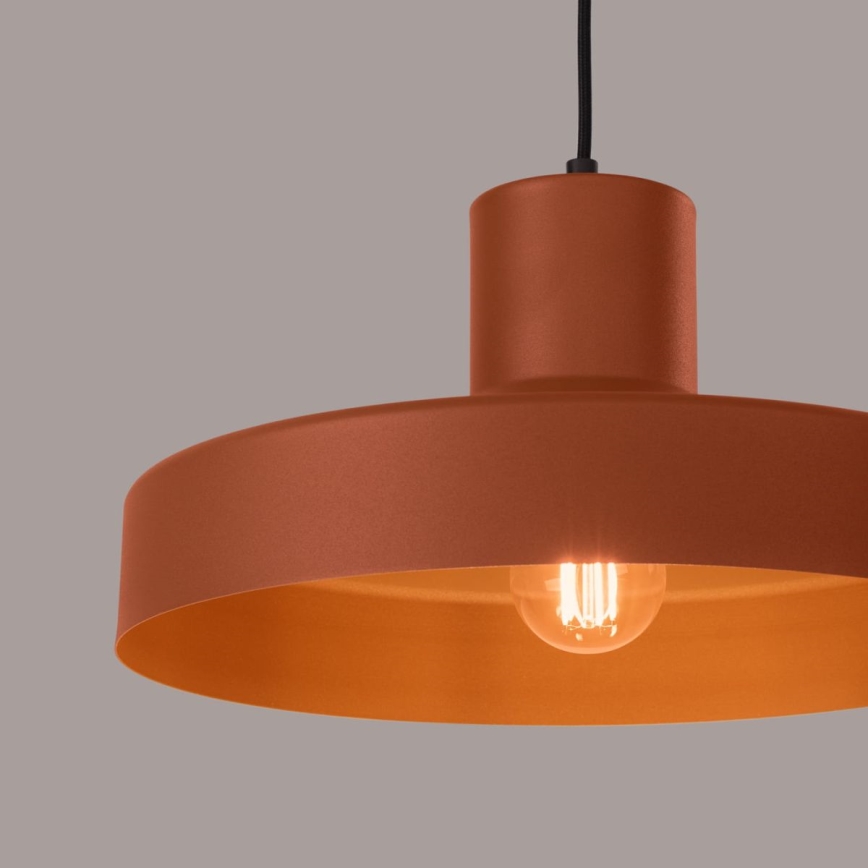 Pendel BILO 1xE27/15W/230V diameter 35 cm orange
