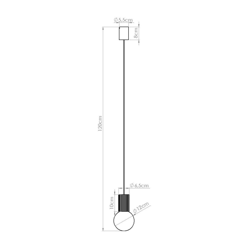Pendel HALO 1xG9/8W/230V diameter 12 cm hvid