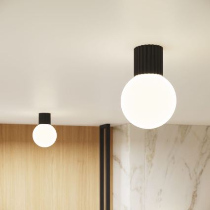 Loftlampe til badeværelse HALO 1xG9/8W/230V diameter 12 cm IP44 sort
