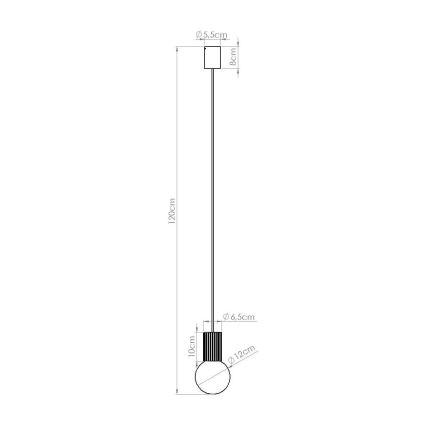 Pendel HALO 1xG9/8W/230V diameter 12 cm sort