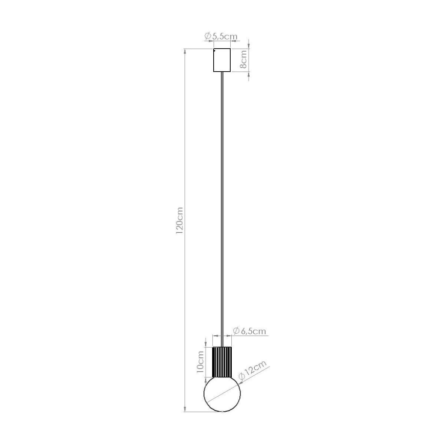 Pendel HALO 1xG9/8W/230V diameter 12 cm sort