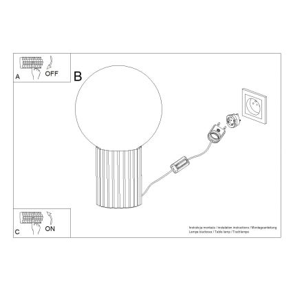 Bordlampe HALO 1xG9/8W/230V diameter 12 cm sort