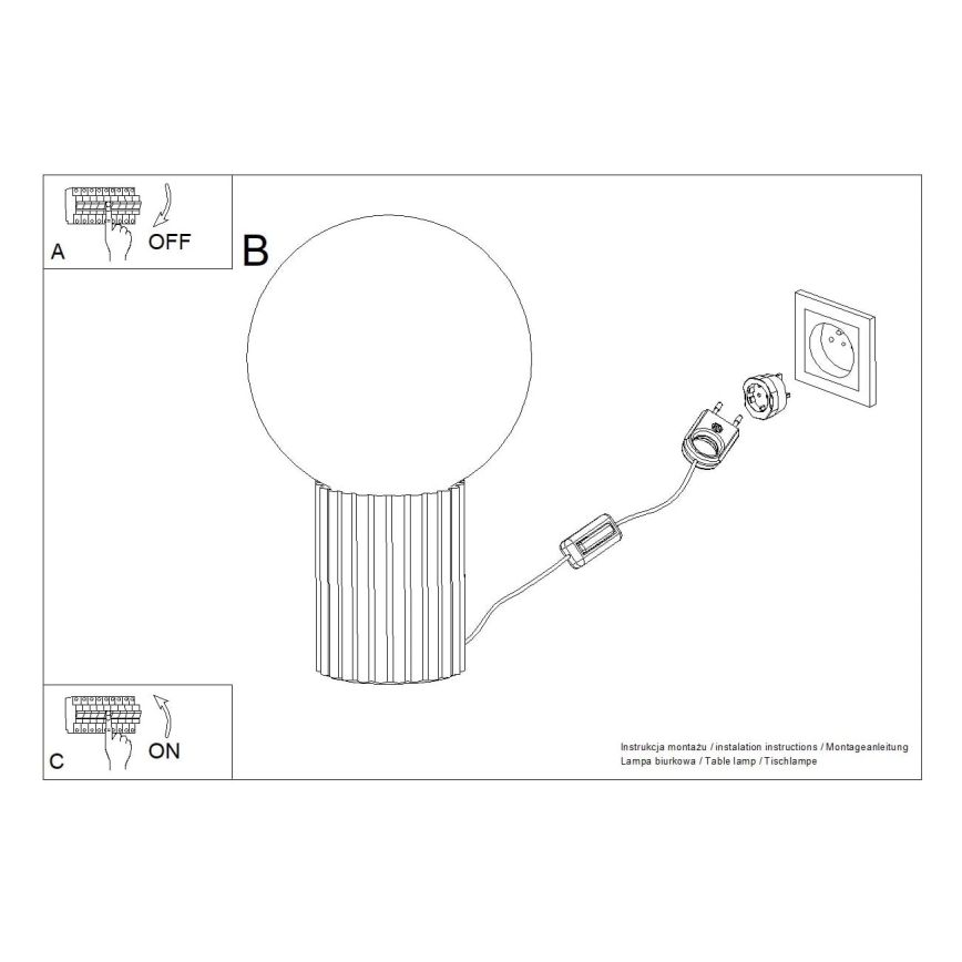 Bordlampe HALO 1xG9/8W/230V diameter 12 cm sort