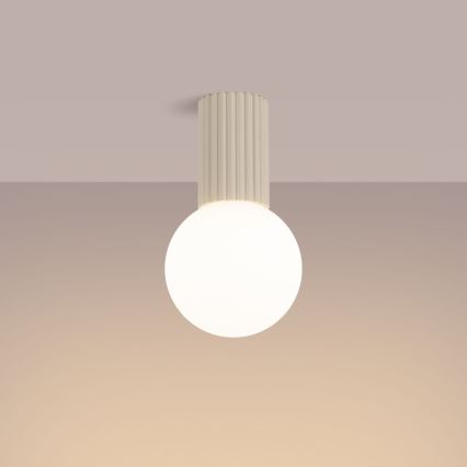 Loftlampe til badeværelse HALO 1xG9/8W/230V diameter 12 cm IP44 cremefarvet