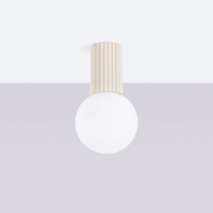 Loftlampe til badeværelse HALO 1xG9/8W/230V diameter 12 cm IP44 cremefarvet