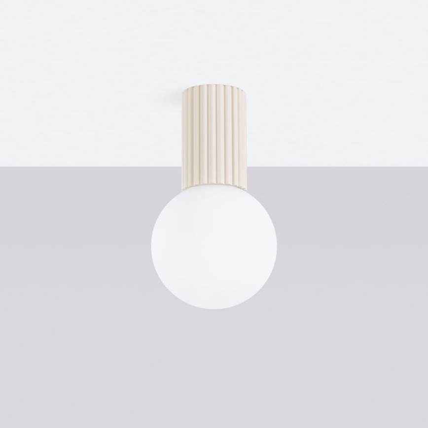 Loftlampe til badeværelse HALO 1xG9/8W/230V diameter 12 cm IP44 cremefarvet