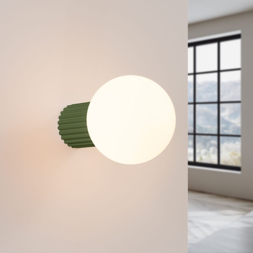 Væglampe til badeværelse HALO 1xG9/8W/230V diameter 12 cm IP44 grøn