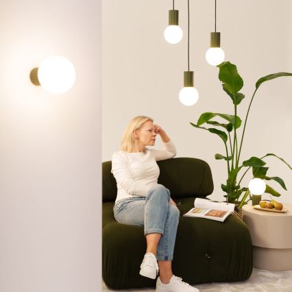 Væglampe til badeværelse HALO 1xG9/8W/230V diameter 12 cm IP44 grøn