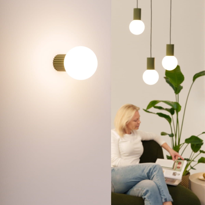 Væglampe til badeværelse HALO 1xG9/8W/230V diameter 12 cm IP44 grøn