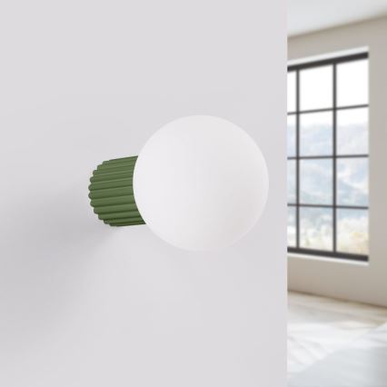 Væglampe til badeværelse HALO 1xG9/8W/230V diameter 12 cm IP44 grøn