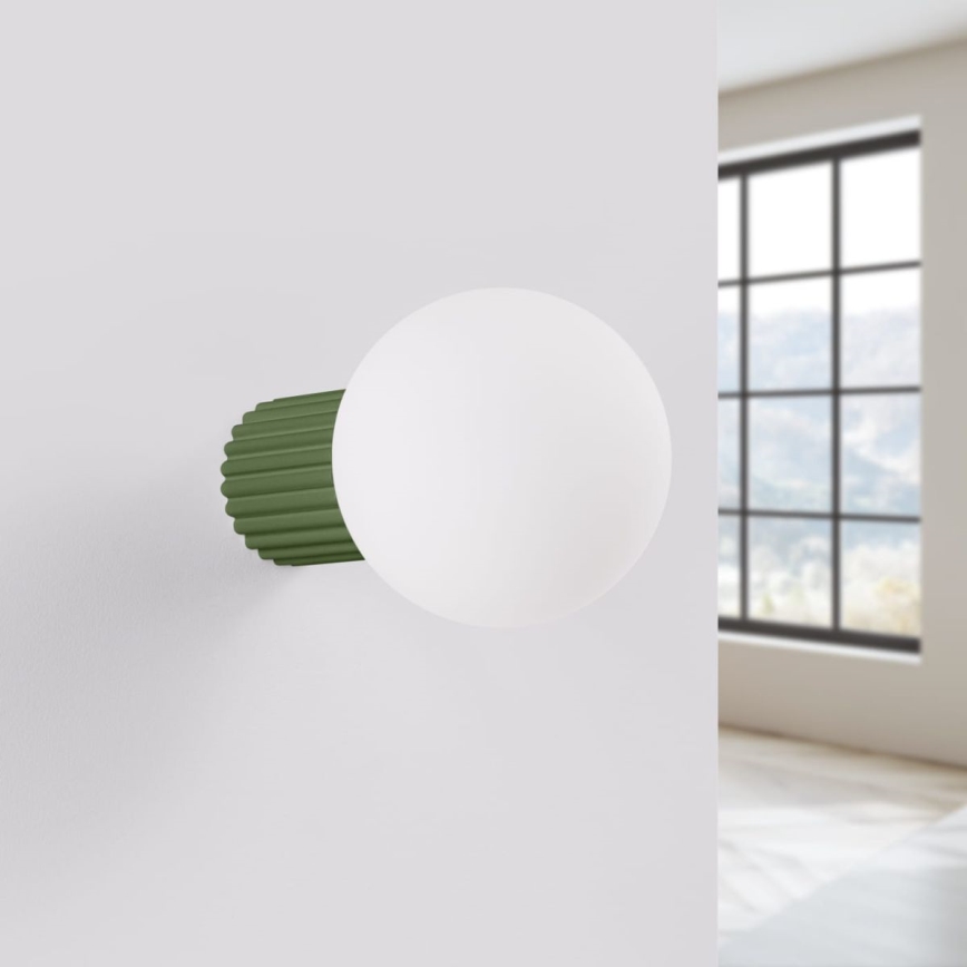 Væglampe til badeværelse HALO 1xG9/8W/230V diameter 12 cm IP44 grøn