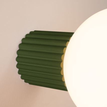 Væglampe til badeværelse HALO 1xG9/8W/230V diameter 12 cm IP44 grøn