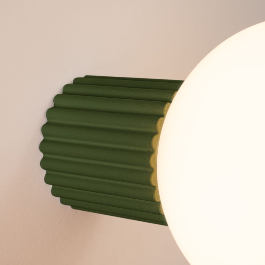 Væglampe til badeværelse HALO 1xG9/8W/230V diameter 12 cm IP44 grøn