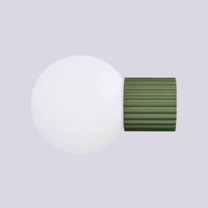 Væglampe til badeværelse HALO 1xG9/8W/230V diameter 12 cm IP44 grøn