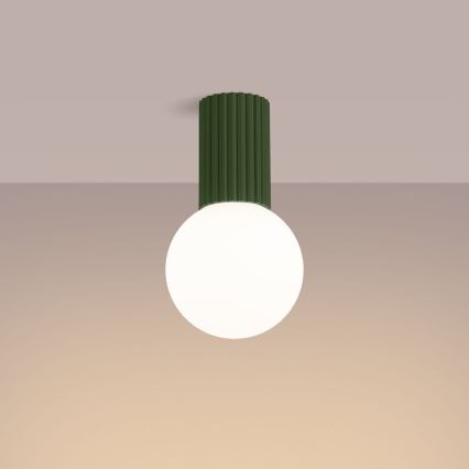 Loftlampe til badeværelse HALO 1xG9/8W/230V diameter 12 cm IP44 grøn