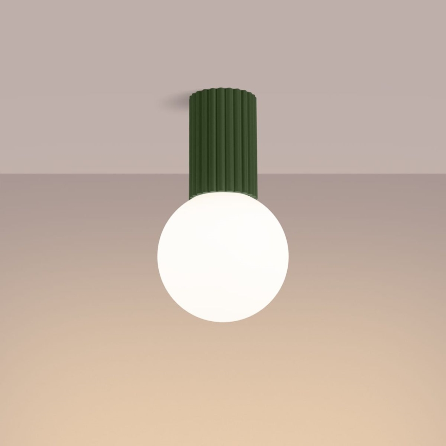 Loftlampe til badeværelse HALO 1xG9/8W/230V diameter 12 cm IP44 grøn