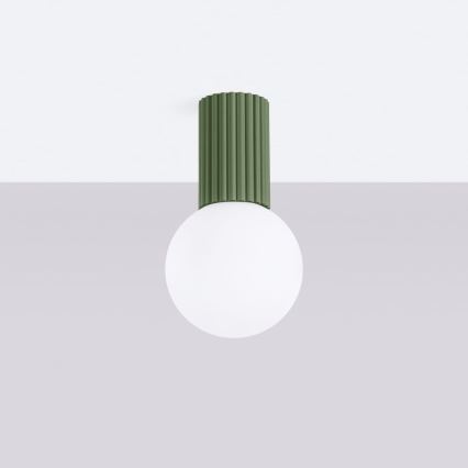 Loftlampe til badeværelse HALO 1xG9/8W/230V diameter 12 cm IP44 grøn