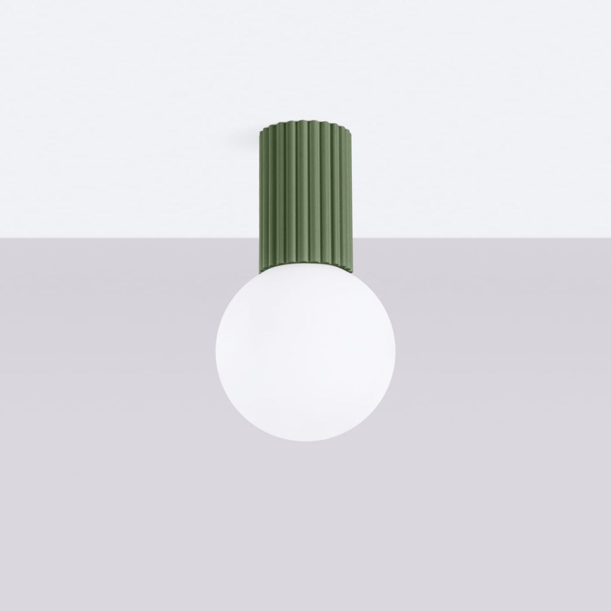 Loftlampe til badeværelse HALO 1xG9/8W/230V diameter 12 cm IP44 grøn