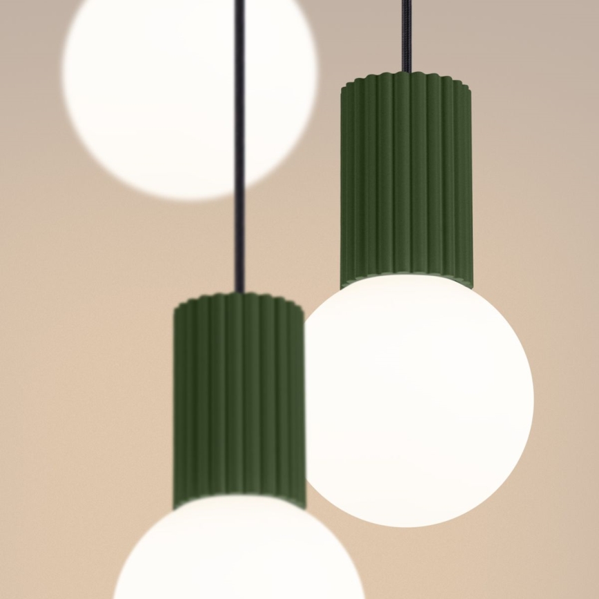 Pendel HALO 3xG9/8W/230V diameter 25 cm grøn
