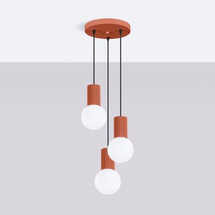 Pendel HALO 3xG9/8W/230V diameter 25 cm orange