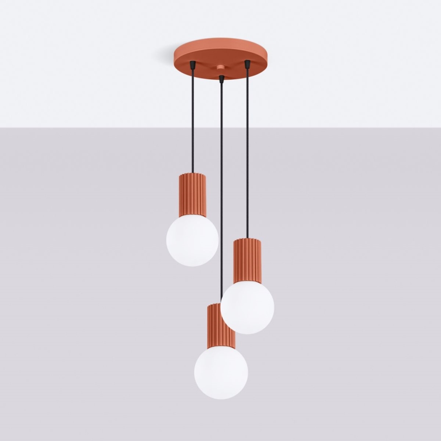Pendel HALO 3xG9/8W/230V diameter 25 cm orange