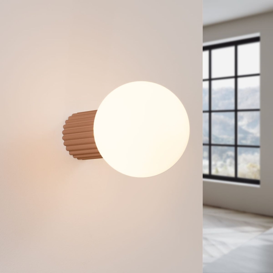 Væglampe til badeværelse HALO 1xG9/8W/230V diameter 12 cm IP44 brun