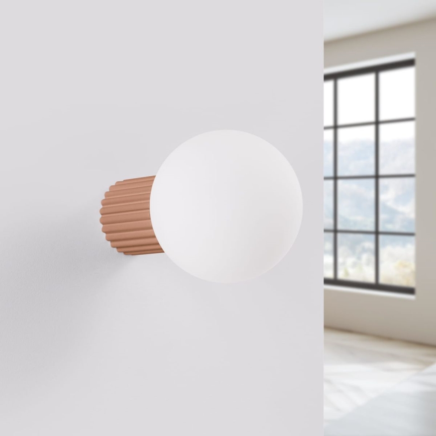 Væglampe til badeværelse HALO 1xG9/8W/230V diameter 12 cm IP44 brun