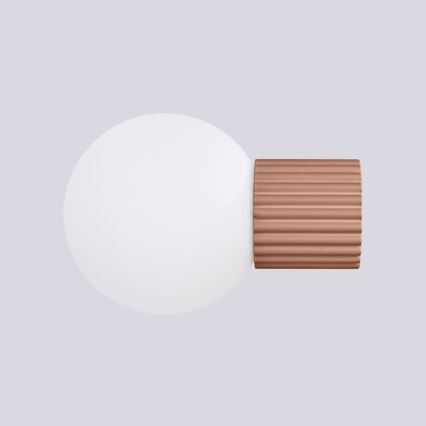 Væglampe til badeværelse HALO 1xG9/8W/230V diameter 12 cm IP44 brun