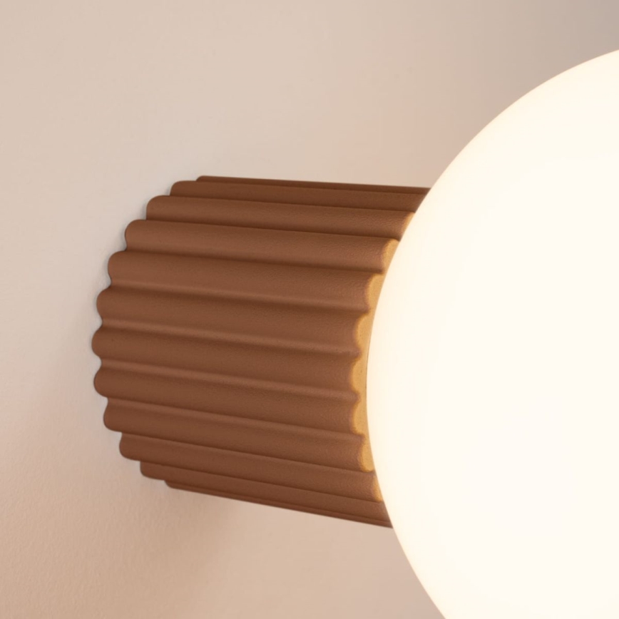 Væglampe til badeværelse HALO 1xG9/8W/230V diameter 12 cm IP44 brun