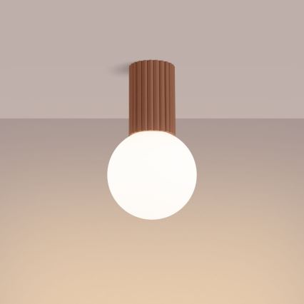 Loftlampe til badeværelse HALO 1xG9/8W/230V diameter 12 cm IP44 brun