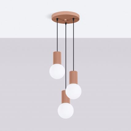 Pendel HALO 3xG9/8W/230V diameter 25 cm brun