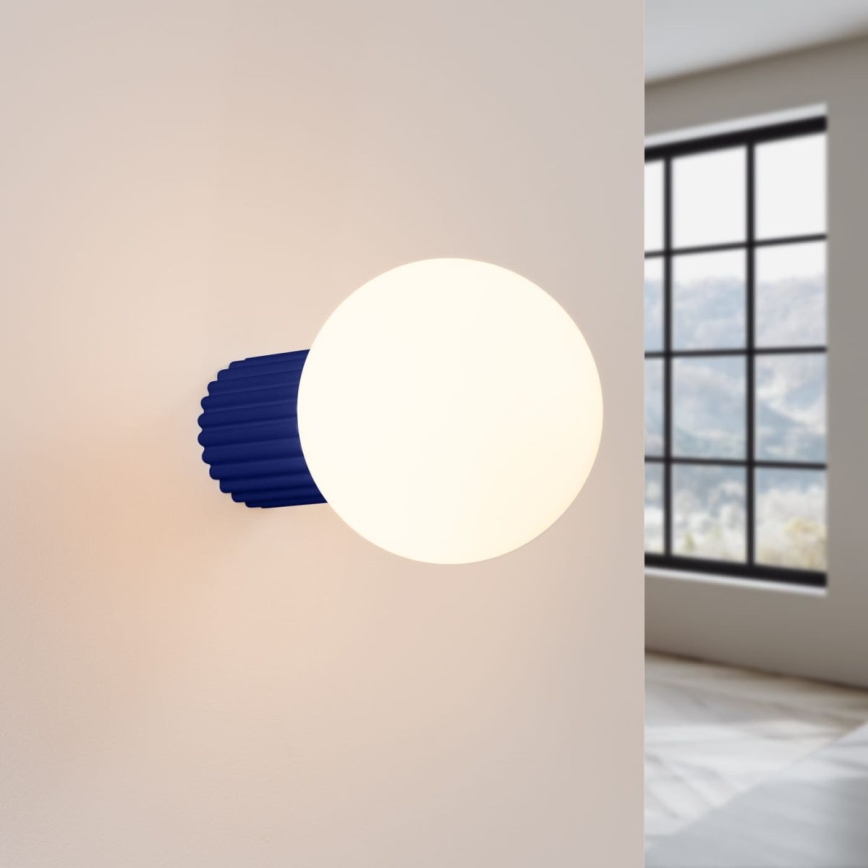 Væglampe til badeværelse HALO 1xG9/8W/230V diameter 12 cm IP44 blå