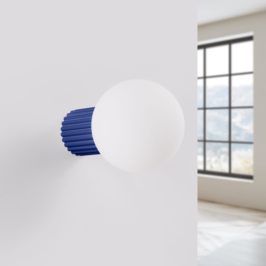 Væglampe til badeværelse HALO 1xG9/8W/230V diameter 12 cm IP44 blå
