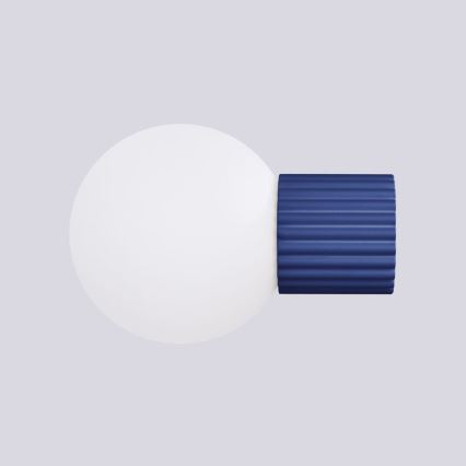 Væglampe til badeværelse HALO 1xG9/8W/230V diameter 12 cm IP44 blå