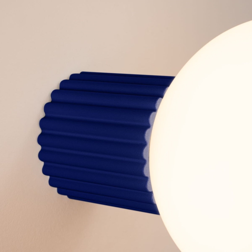 Væglampe til badeværelse HALO 1xG9/8W/230V diameter 12 cm IP44 blå