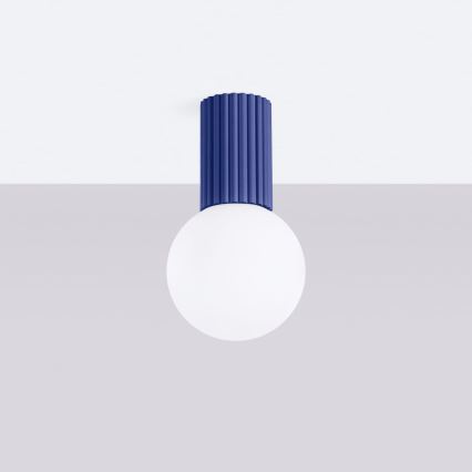 Loftlampe til badeværelse HALO 1xG9/8W/230V diameter 12 cm IP44 blå