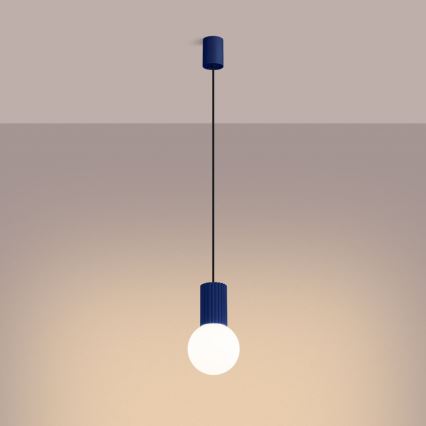 Pendel HALO 1xG9/8W/230V diameter 12 cm blå