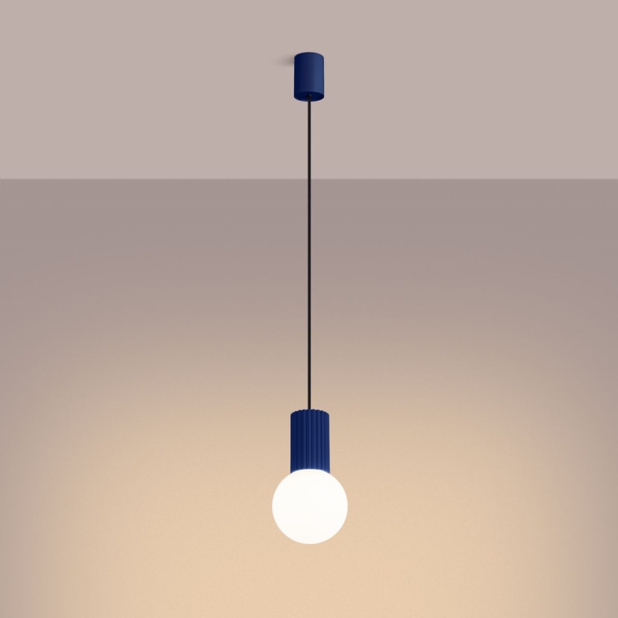 Pendel HALO 1xG9/8W/230V diameter 12 cm blå