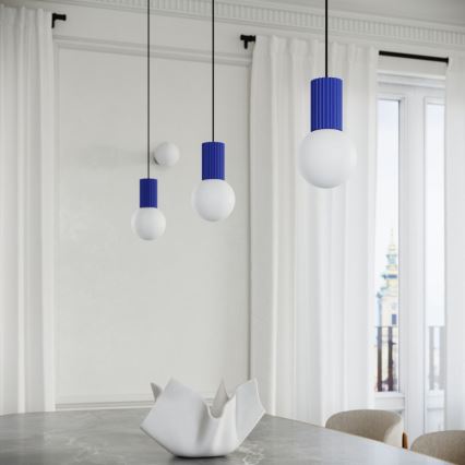 Pendel HALO 1xG9/8W/230V diameter 12 cm blå