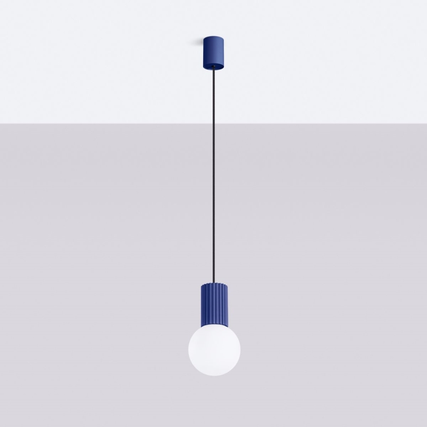 Pendel HALO 1xG9/8W/230V diameter 12 cm blå