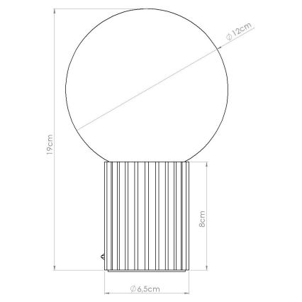 Bordlampe HALO 1xG9/8W/230V diameter 12 cm blå