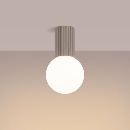 Loftlampe til badeværelse HALO 1xG9/8W/230V diameter 12 cm IP44 beige