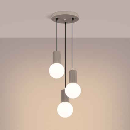 Pendel HALO 3xG9/8W/230V diameter 25 cm beige