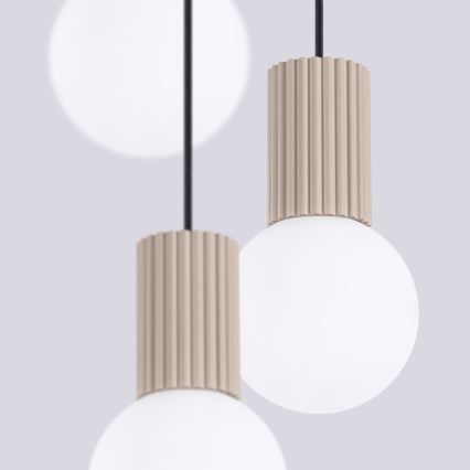 Pendel HALO 3xG9/8W/230V diameter 25 cm beige