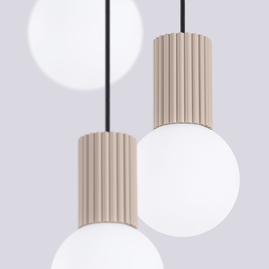 Pendel HALO 3xG9/8W/230V diameter 25 cm beige